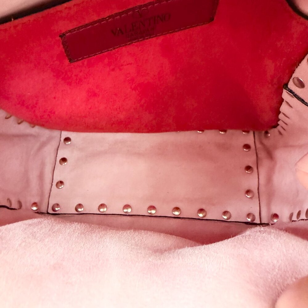 Authentic Valentino Pink Rockstud Mini Backpack Bag - Picture 11 of 12